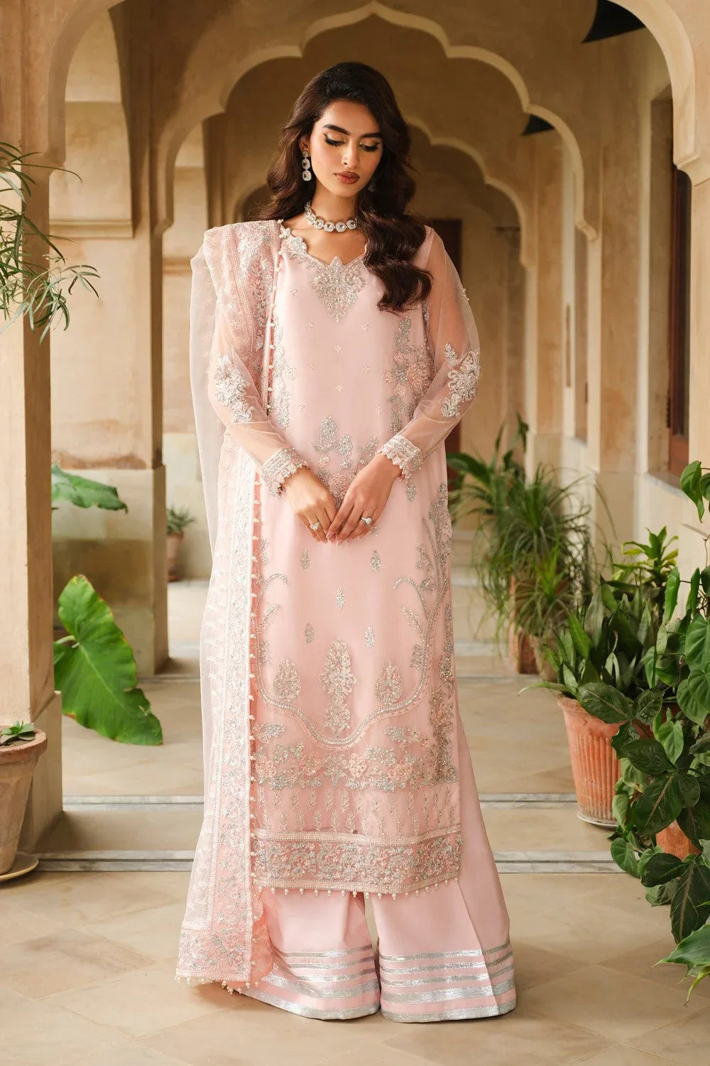 Maryum N Maria | Musk Formals |  MELINE - FS40036 - Aqsa Fabrics