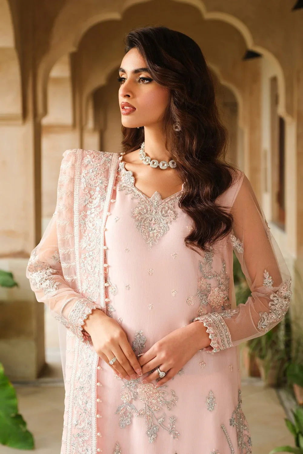 Maryum N Maria | Musk Formals |  MELINE - FS40036 - Aqsa Fabrics
