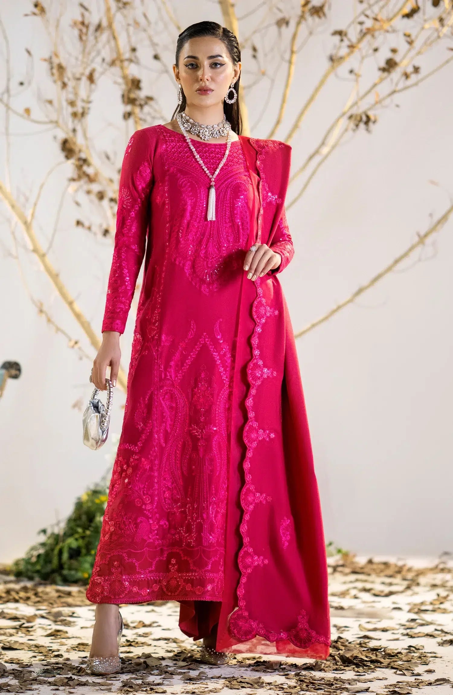 Maryum N Maria | Shehr Bano Winter 23 | HUSNA MW23554 - Aqsa Fabrics