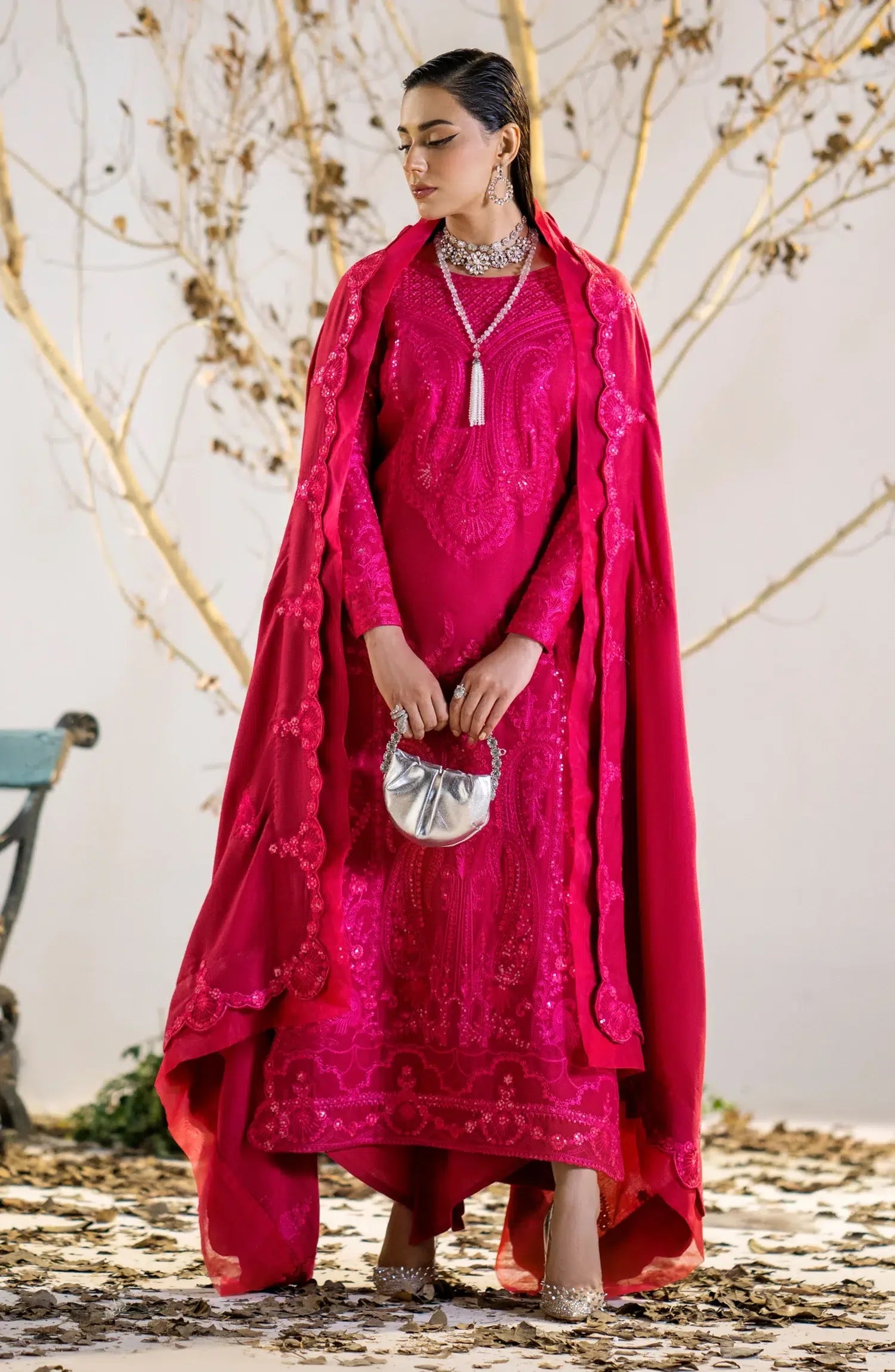 Maryum N Maria | Shehr Bano Winter 23 | HUSNA MW23554 - Aqsa Fabrics
