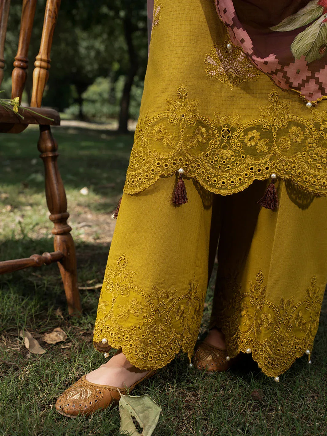 Hemstitch | The Garden Lawn | Matcha - Aqsa Fabrics