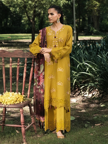 Hemstitch | The Garden Lawn | Matcha - Aqsa Fabrics