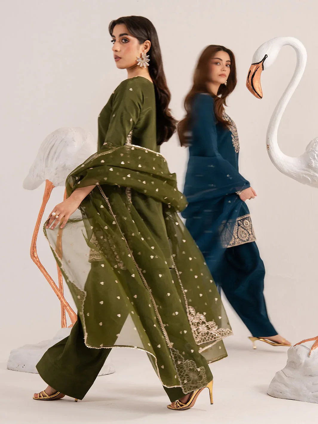 Izel | The Silk Chapter | Matcha - Aqsa Fabrics