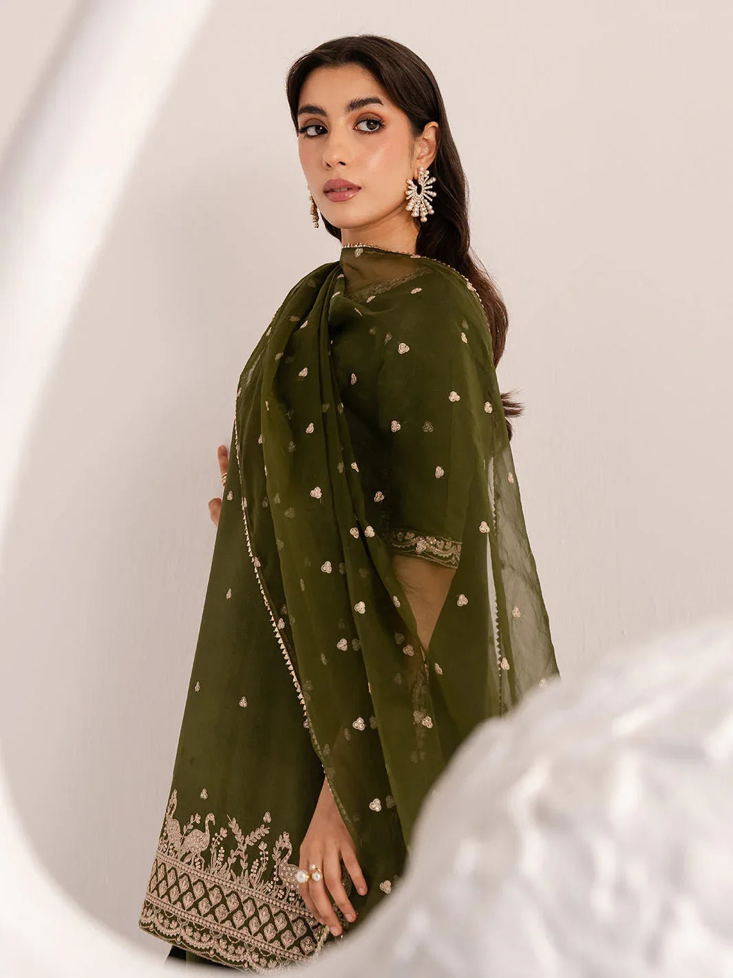 Izel | The Silk Chapter | Matcha - Aqsa Fabrics