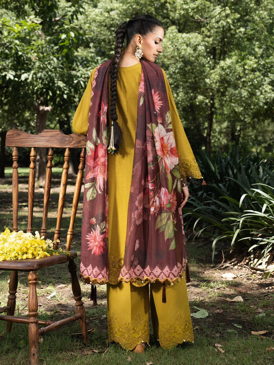 Hemstitch | The Garden Lawn | Matcha - Aqsa Fabrics