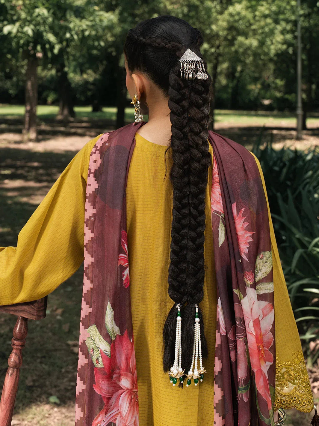 Hemstitch | The Garden Lawn | Matcha - Aqsa Fabrics