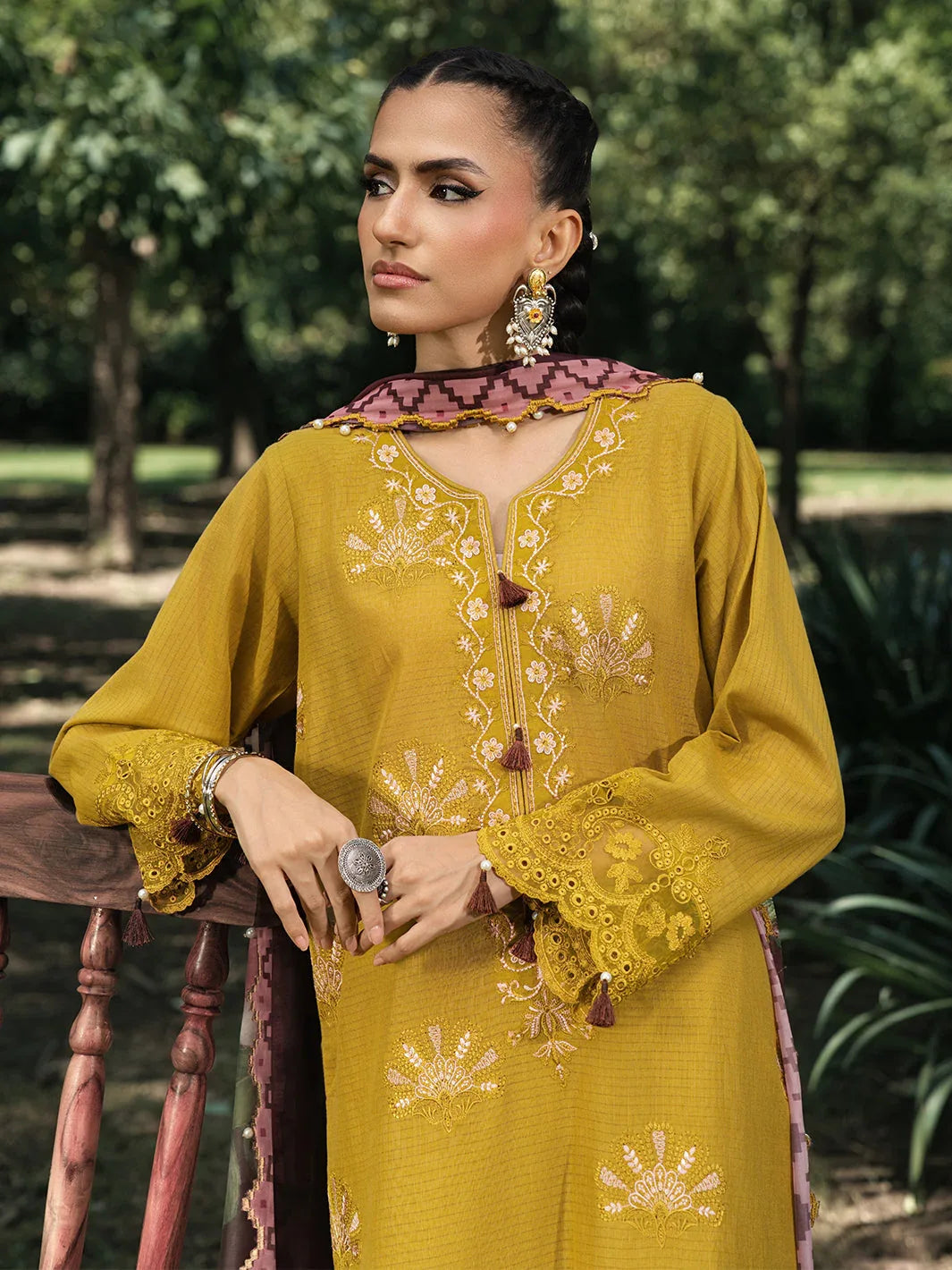 Hemstitch | The Garden Lawn | Matcha - Aqsa Fabrics