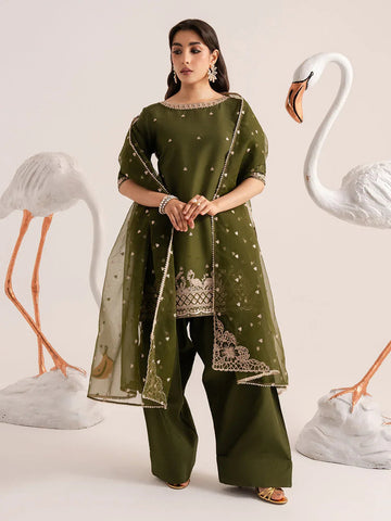 Izel | The Silk Chapter | Matcha - Aqsa Fabrics