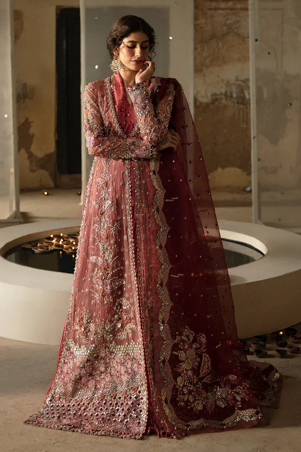 Hayat by Afrozeh Embroidered Organza 3Pc Suit AFH-24-04 MEHREEN - Aqsa Fabrics