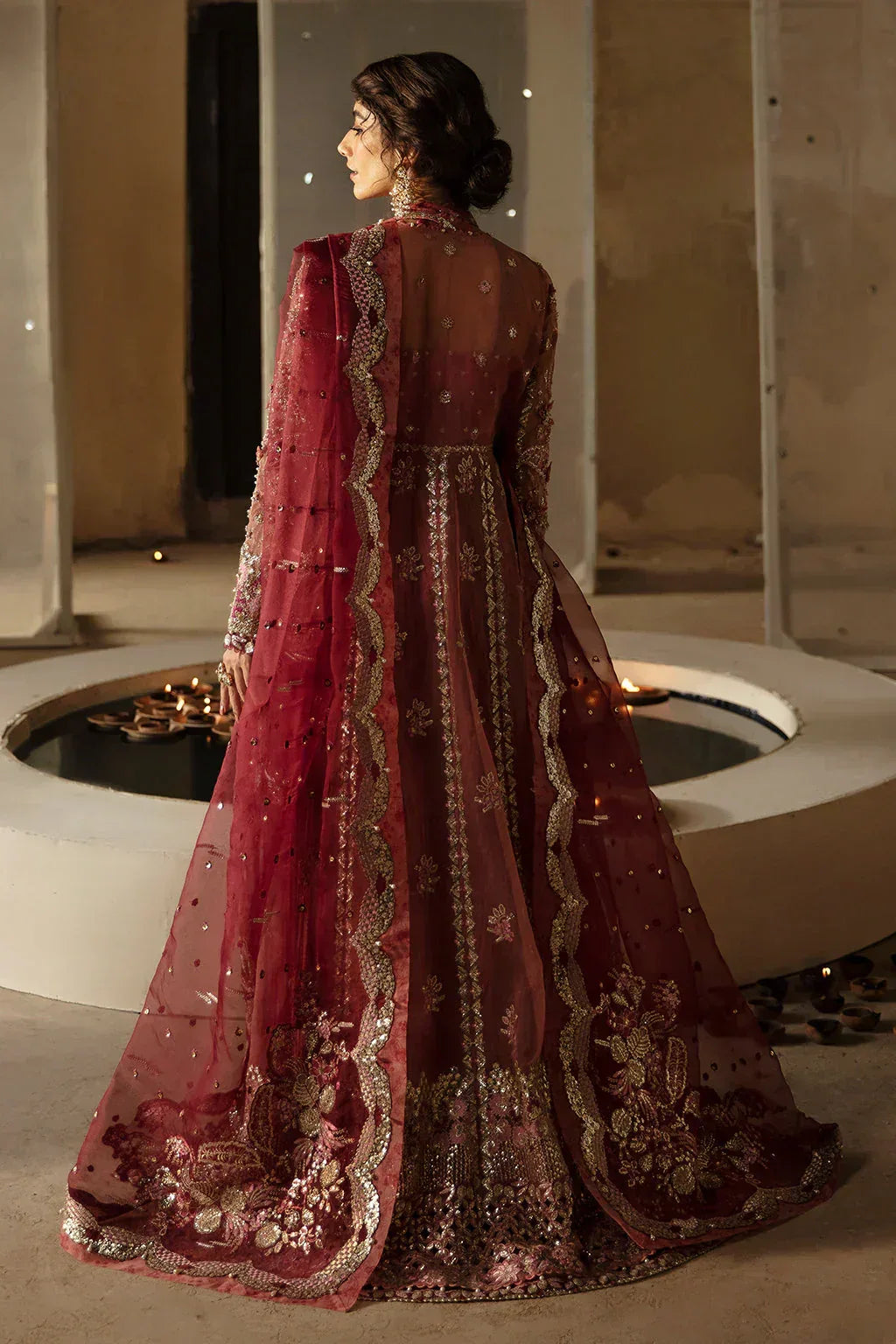 Hayat by Afrozeh Embroidered Organza 3Pc Suit AFH-24-04 MEHREEN - Aqsa Fabrics
