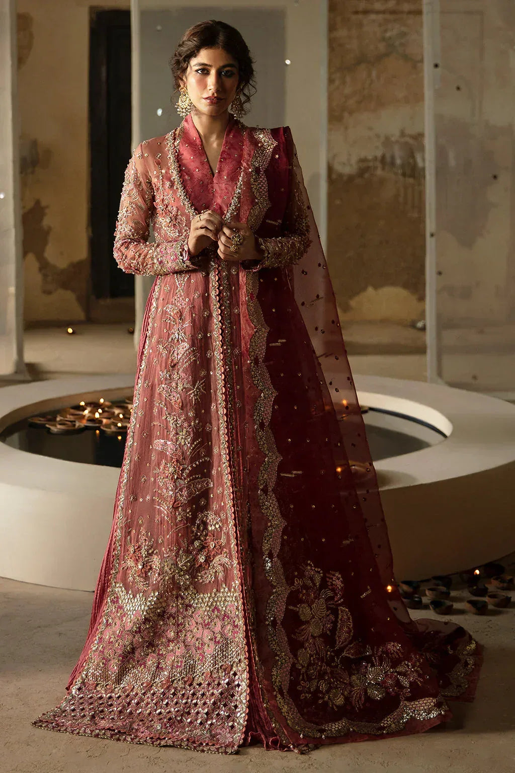 Hayat by Afrozeh Embroidered Organza 3Pc Suit AFH-24-04 MEHREEN - Aqsa Fabrics