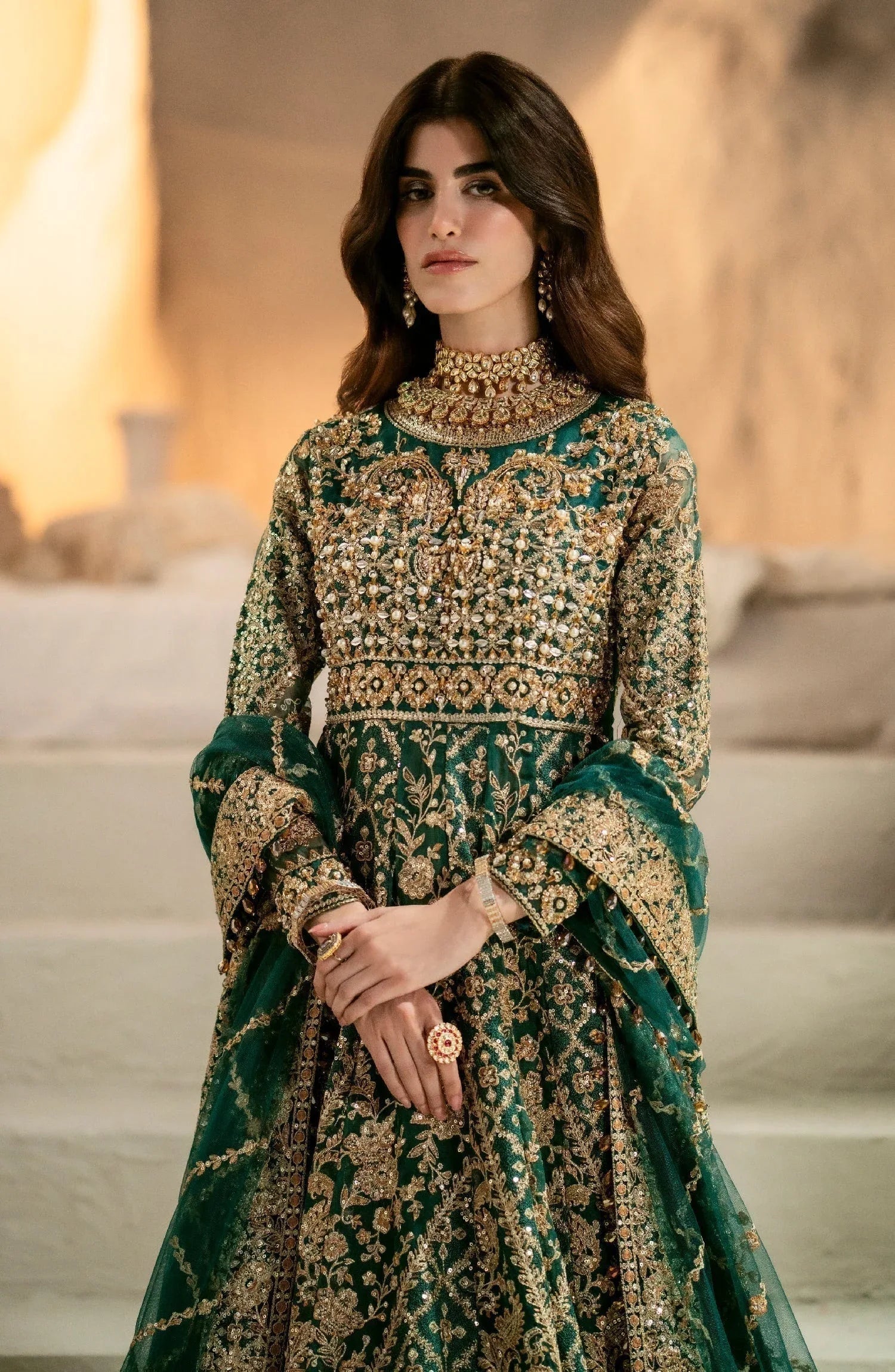 Maryum N Maria | Mehr o Maah Bridals | MW23-536-Anippe - Aqsa Fabrics