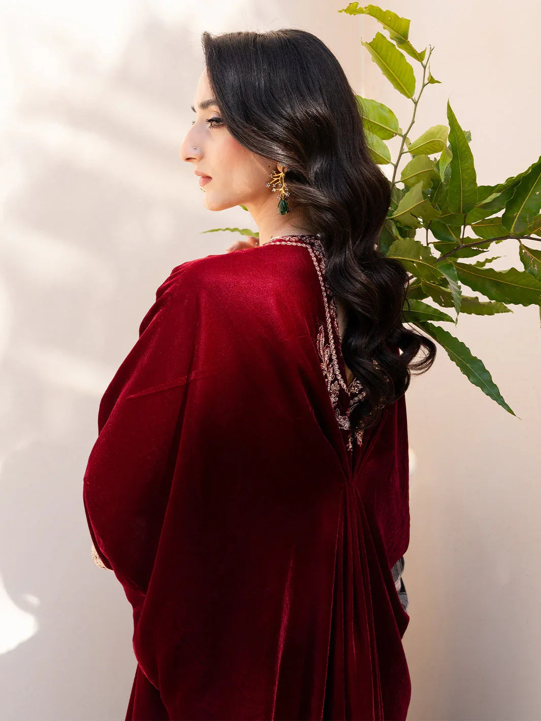 Izel | Le Tresor Formals | Merlot - Aqsa Fabrics