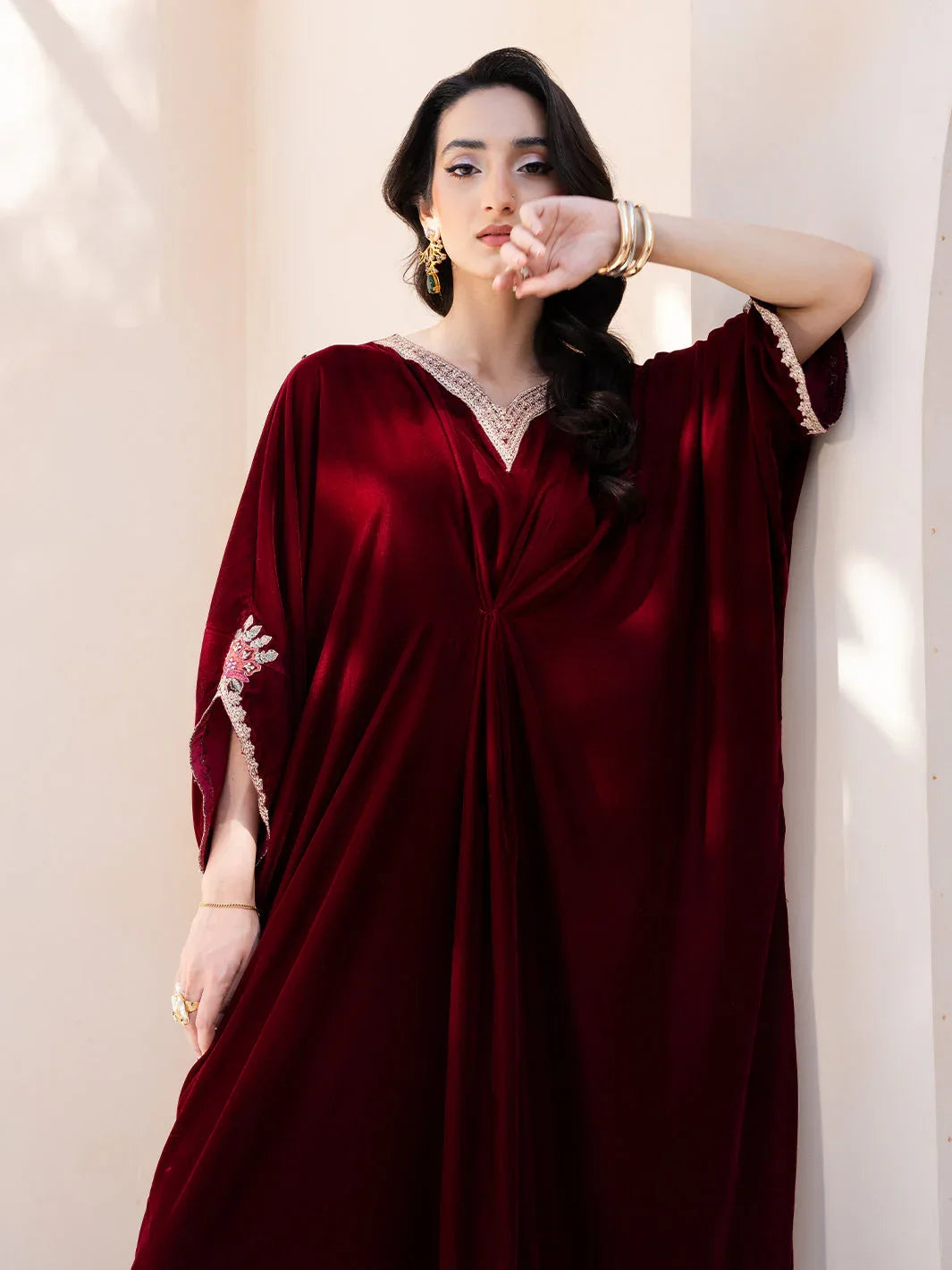 Izel | Le Tresor Formals | Merlot - Aqsa Fabrics