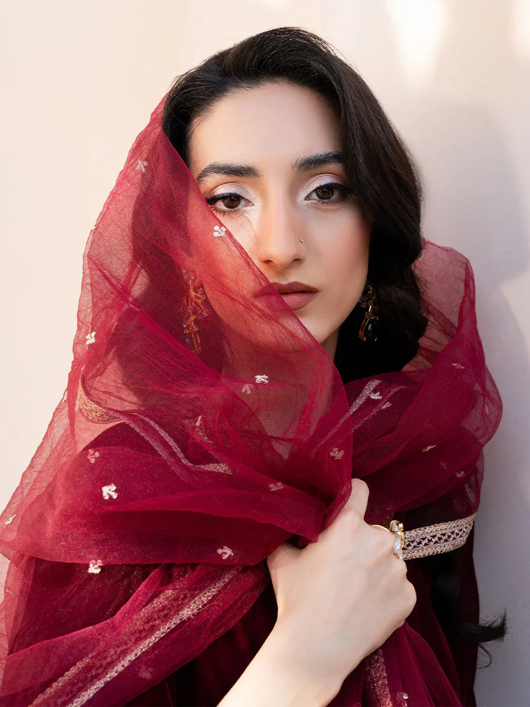 Izel | Le Tresor Formals | Merlot - Aqsa Fabrics