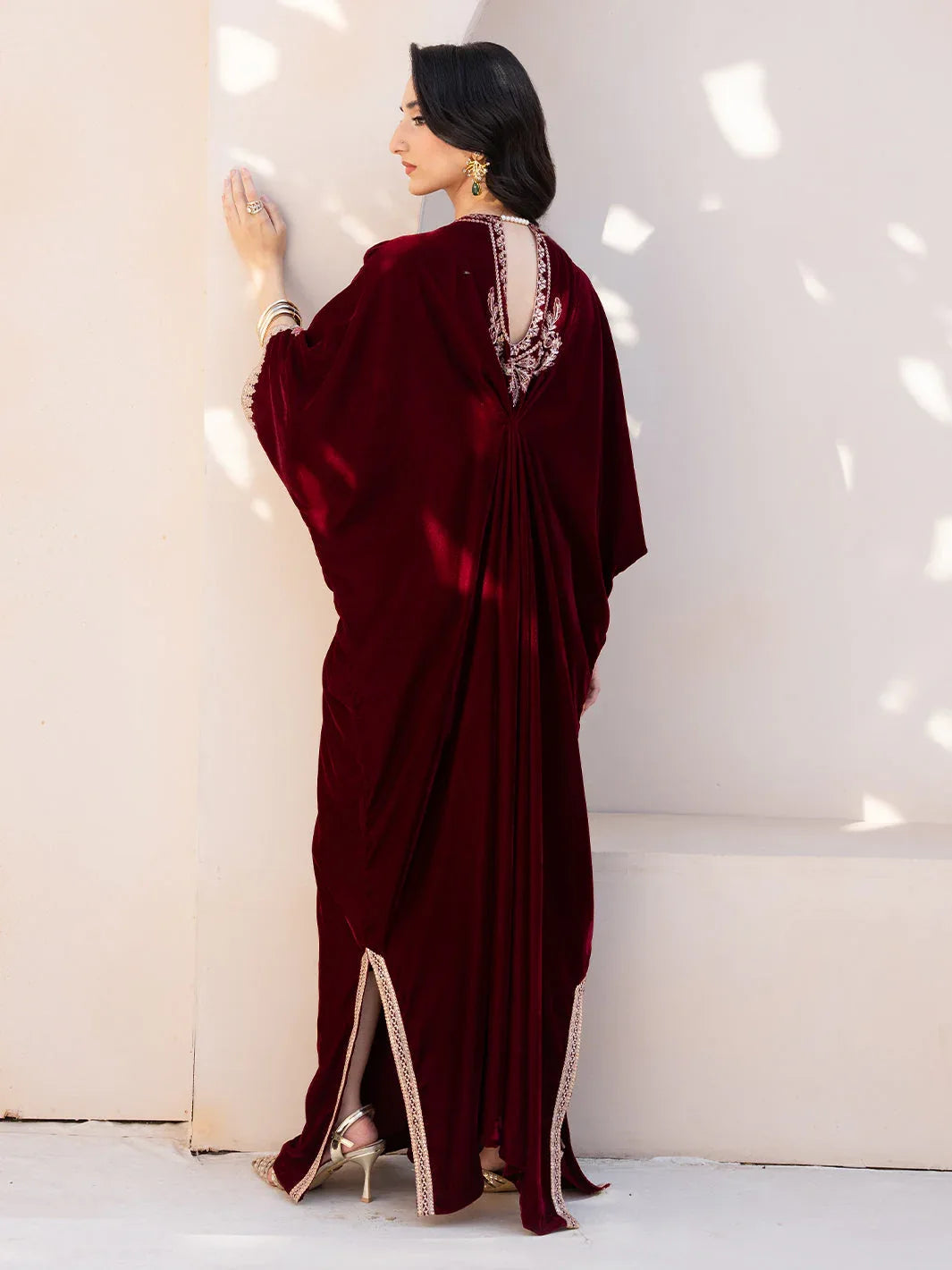 Izel | Le Tresor Formals | Merlot - Aqsa Fabrics