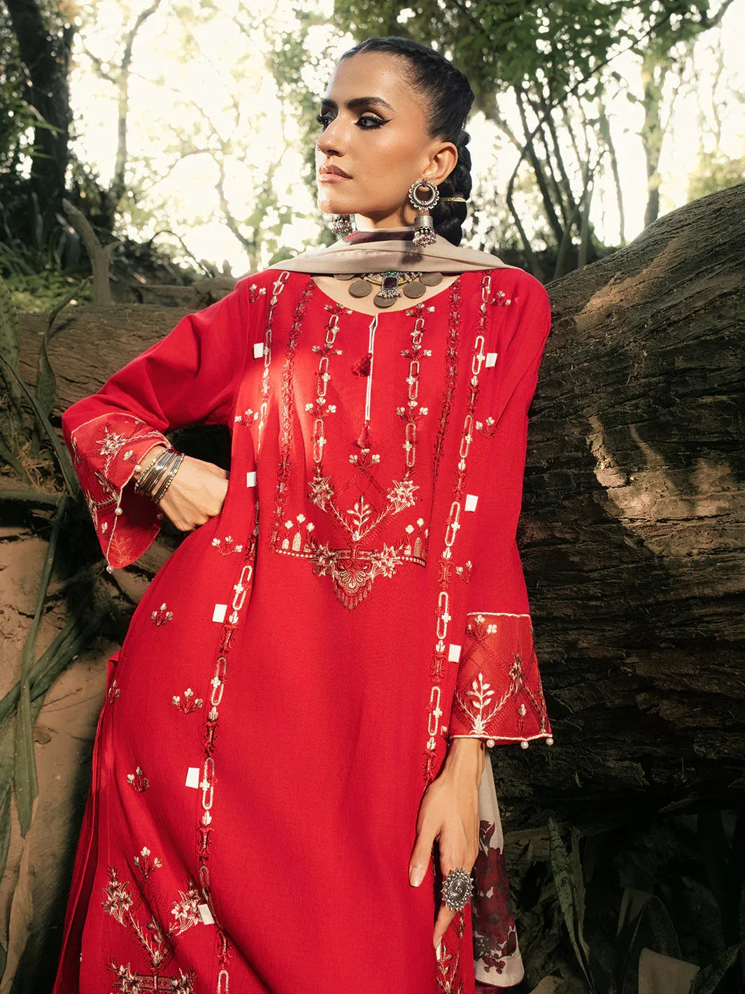 Hemstitch | The Garden Lawn | Midnight Rose - Aqsa Fabrics