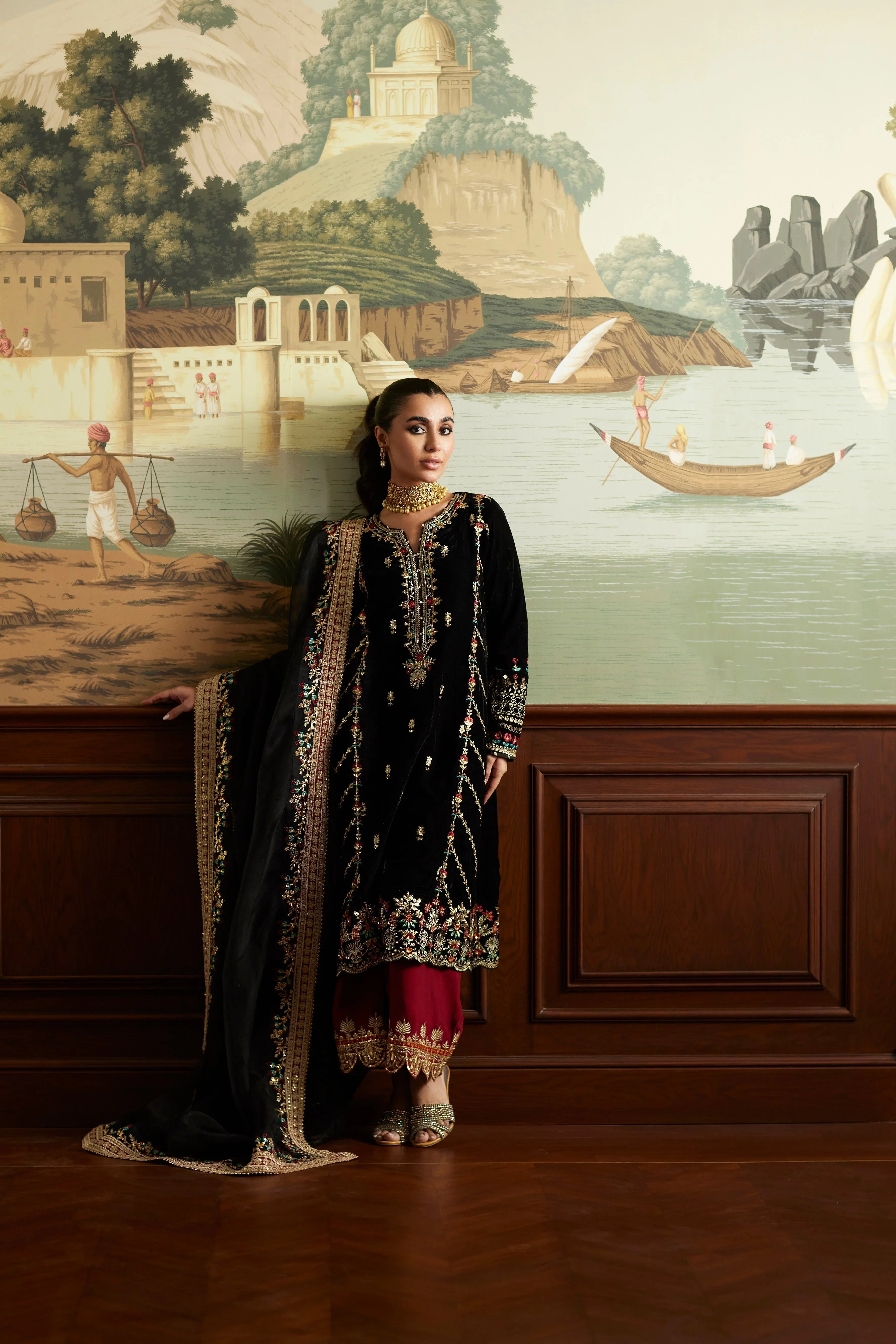 Mina Hassan | Velvet Luxe |  Jahan - Aqsa Fabrics
