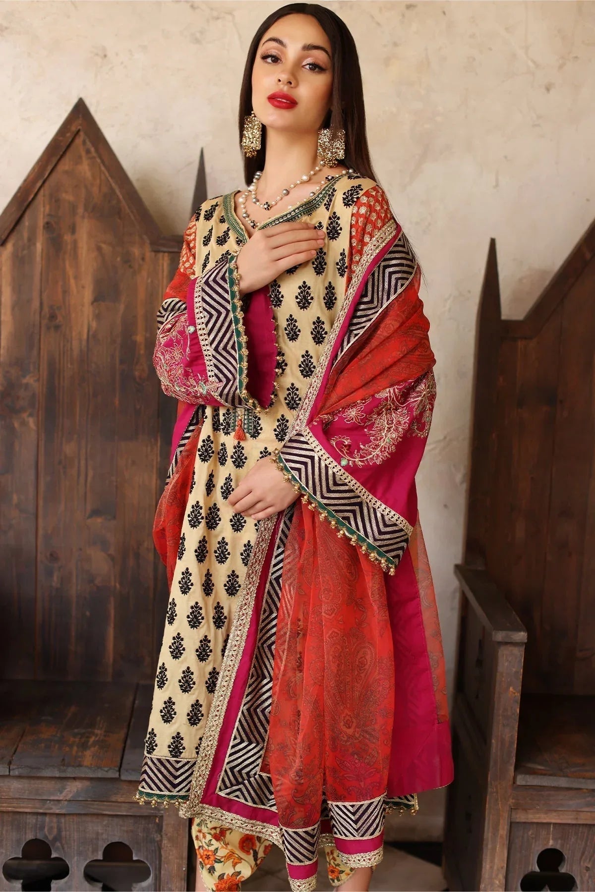 Mina Kashif | Festive Lawn | Amani - Aqsa Fabrics