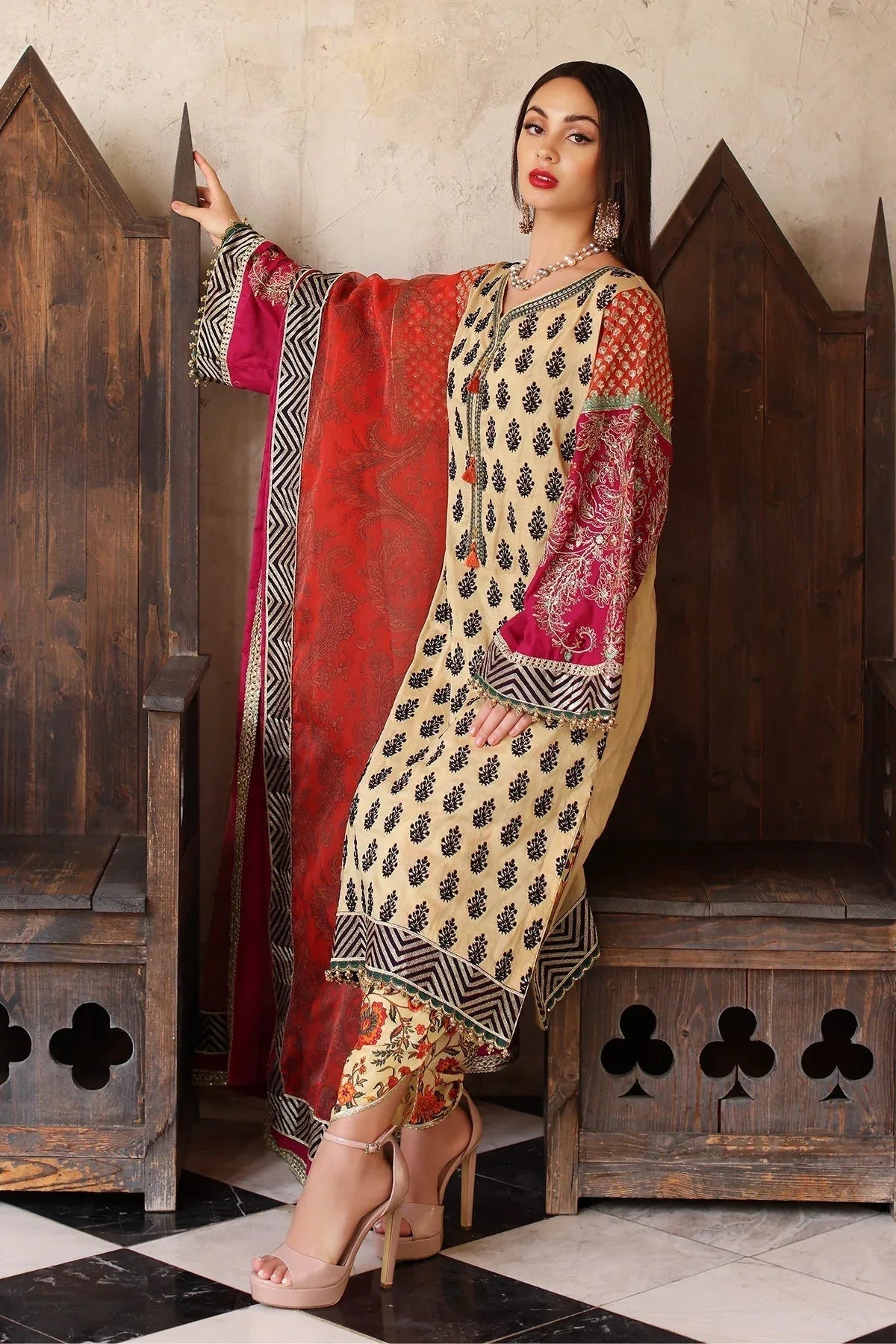 Mina Kashif | Festive Lawn | Amani - Aqsa Fabrics