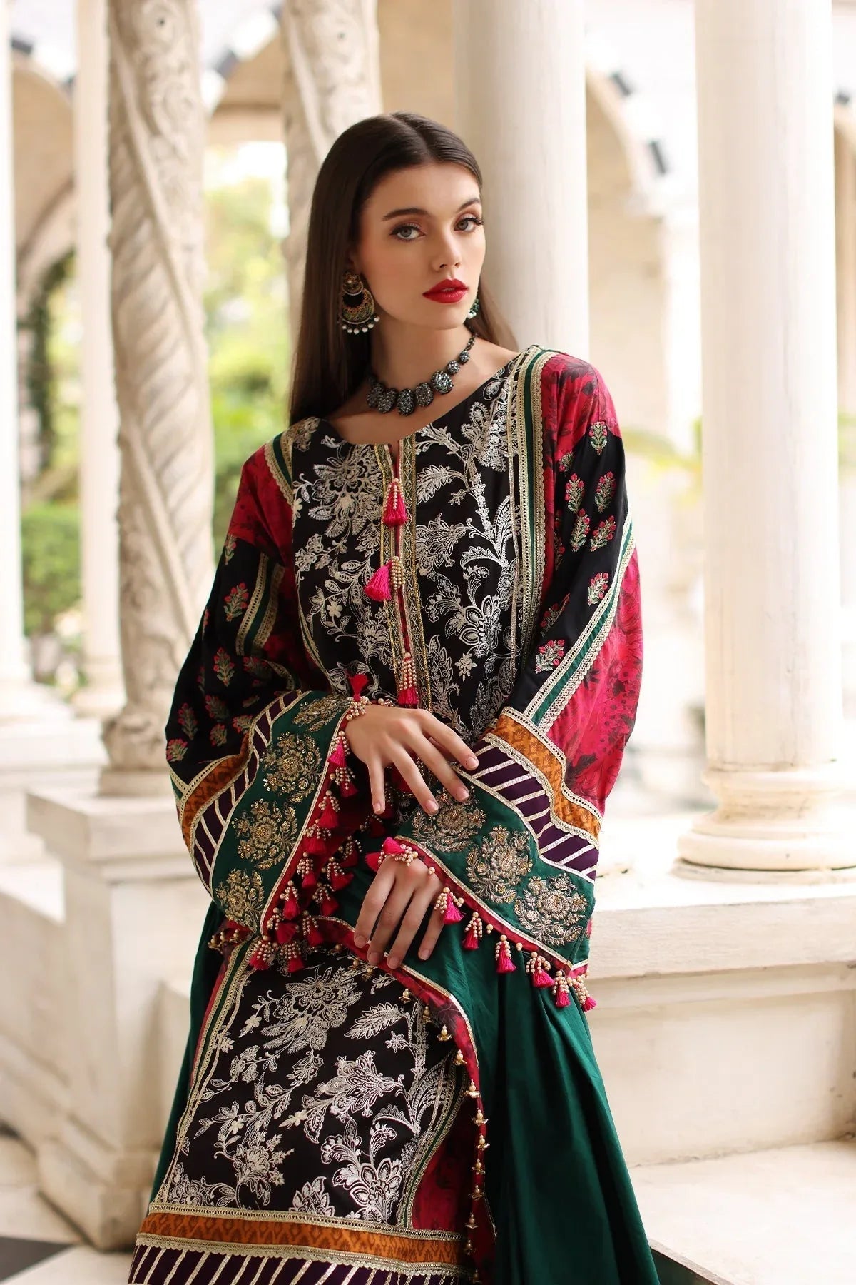 Mina Kashif | Festive Lawn | Karine - Aqsa Fabrics
