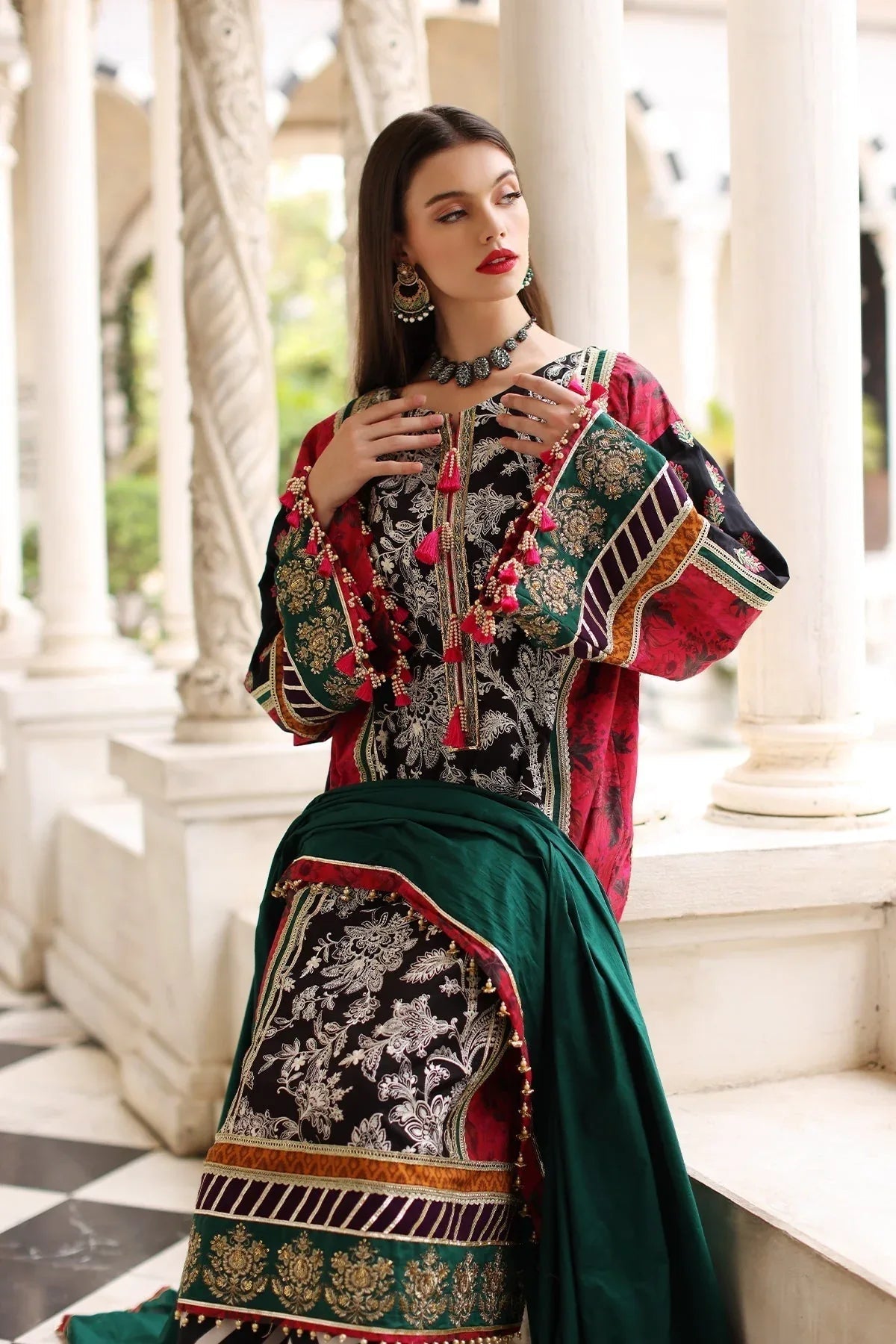 Mina Kashif | Festive Lawn | Karine - Aqsa Fabrics