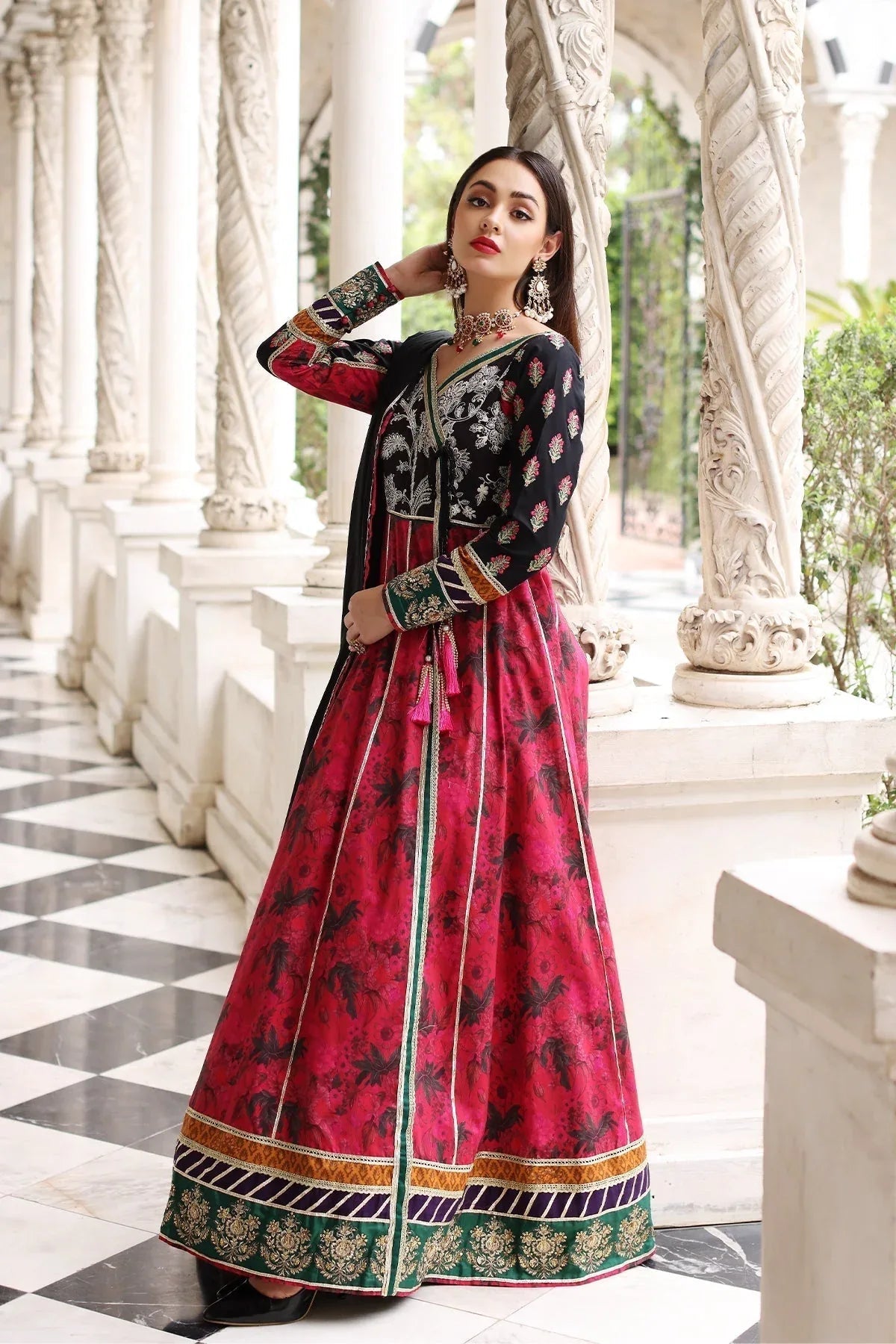 Mina Kashif | Festive Lawn | Anarkali - Aqsa Fabrics