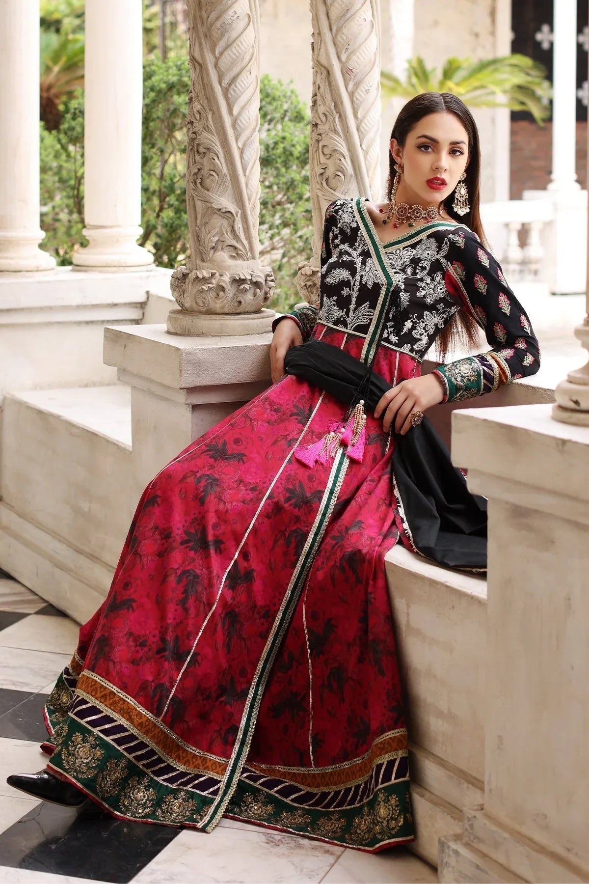 Mina Kashif | Festive Lawn | Anarkali - Aqsa Fabrics