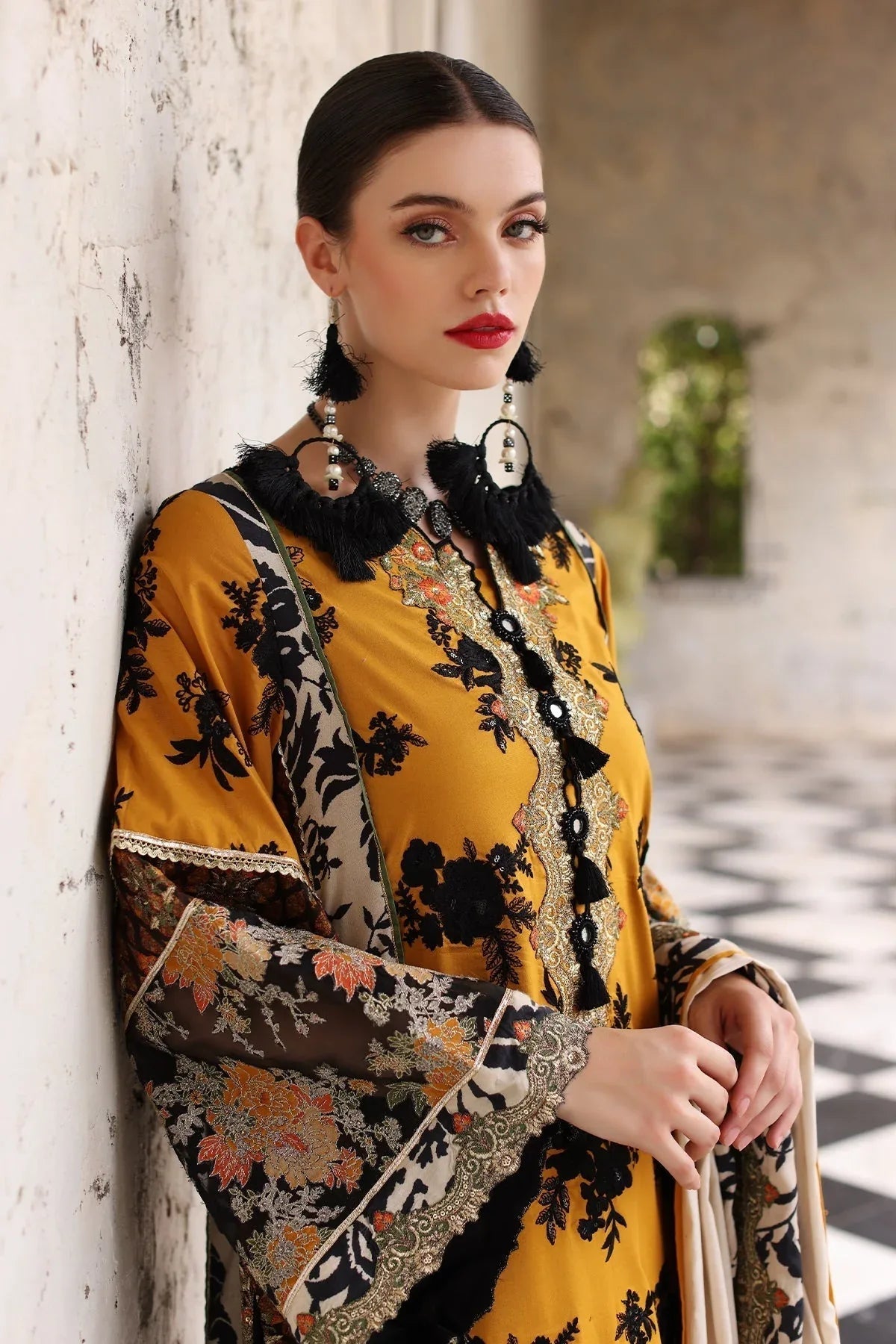 Mina Kashif | Festive Lawn | Leyla - Aqsa Fabrics