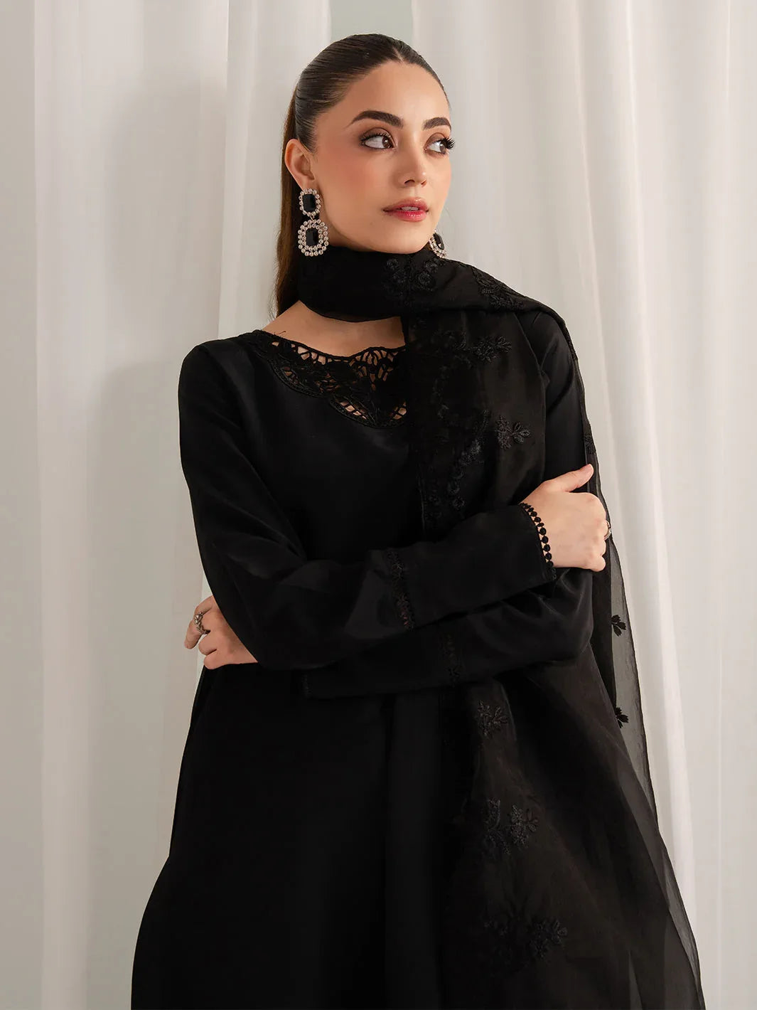 Izel | The Silk Chapter | Minuit - Aqsa Fabrics