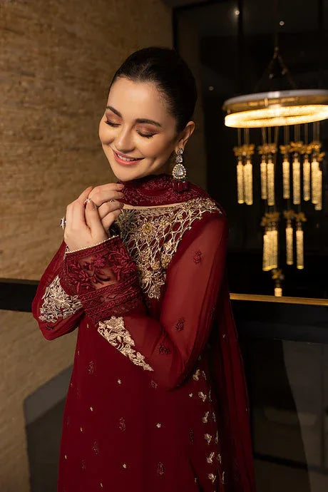 Azure | Embroidered Chiffon Collection | Mookaite - Aqsa Fabrics