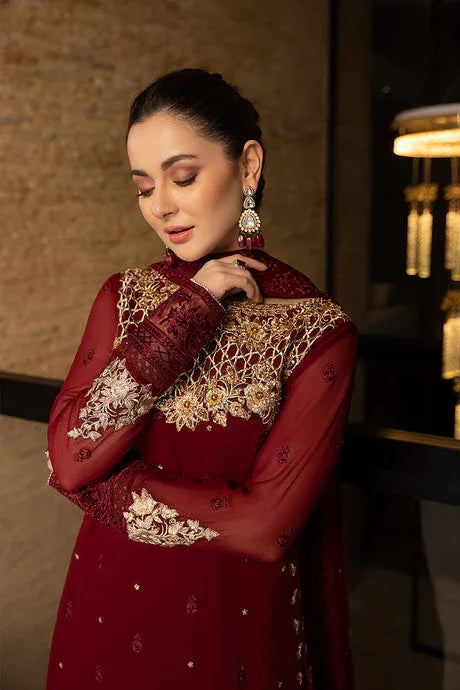 Azure | Embroidered Chiffon Collection | Mookaite - Aqsa Fabrics