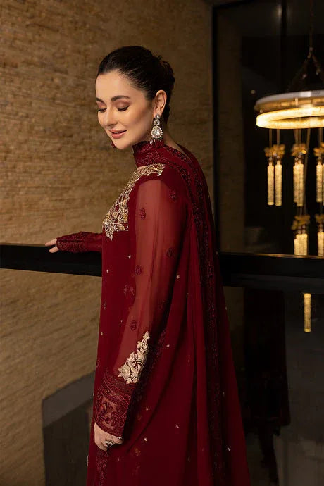 Azure | Embroidered Chiffon Collection | Mookaite - Aqsa Fabrics