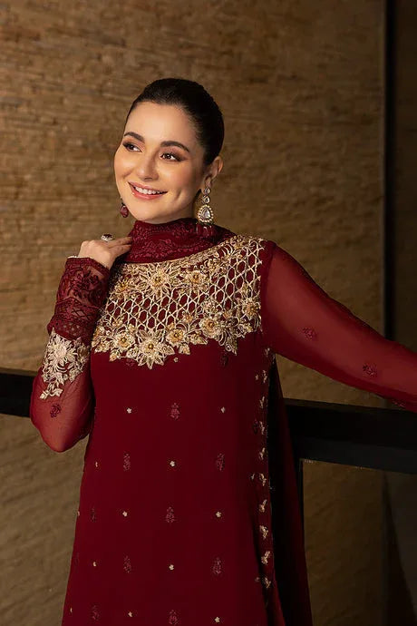 Azure | Embroidered Chiffon Collection | Mookaite - Aqsa Fabrics