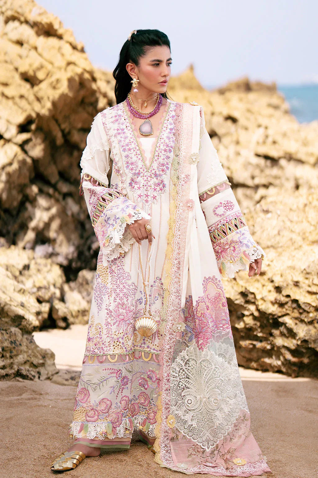 AJR Couture | Dastan Luxury Lawn 25 | Muse - Aqsa Fabrics