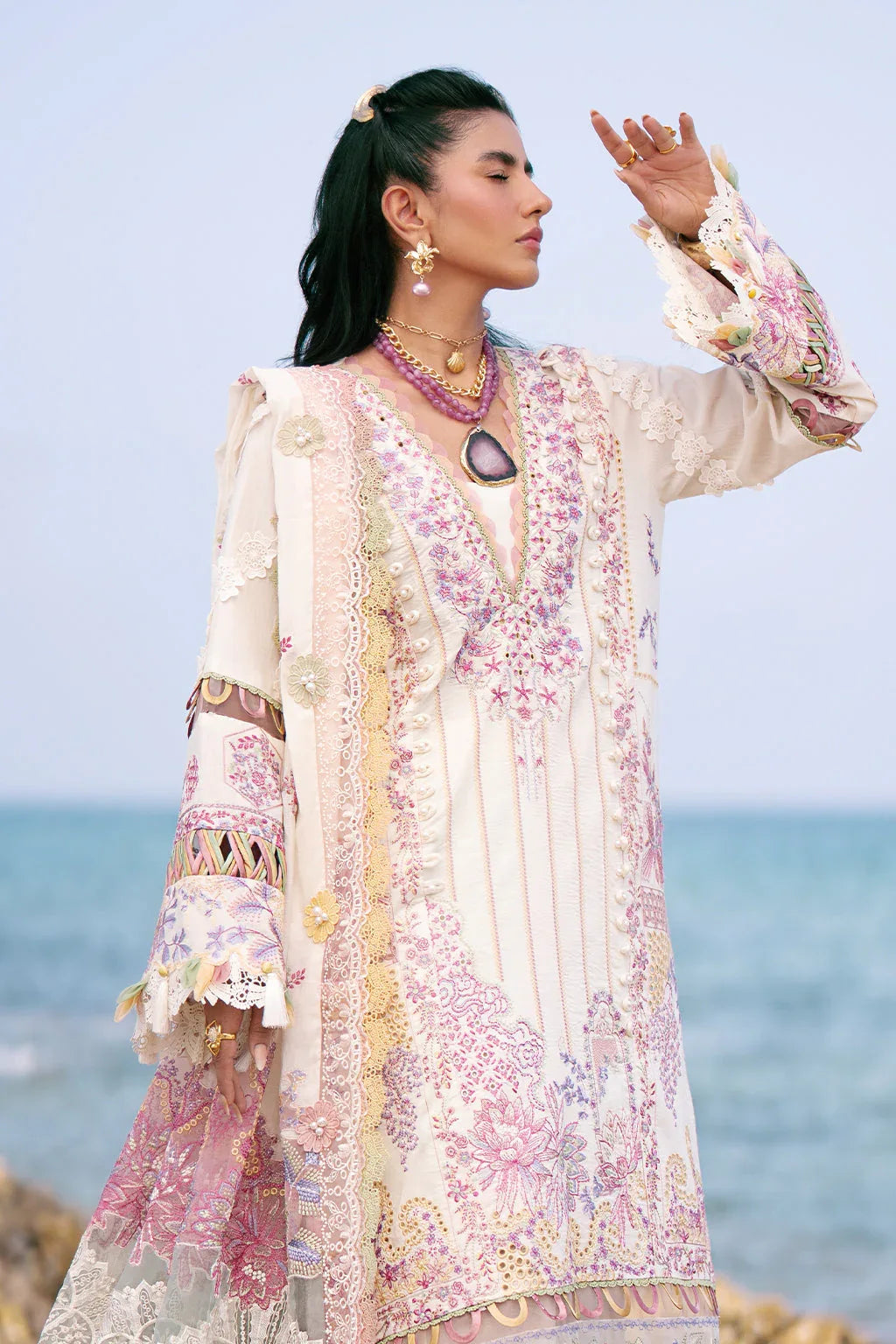 AJR Couture | Dastan Luxury Lawn 25 | Muse - Aqsa Fabrics