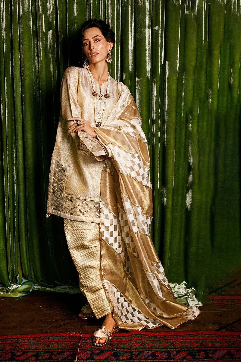 Mushq | Chandni Gota Love It | Basanti - Aqsa Fabrics