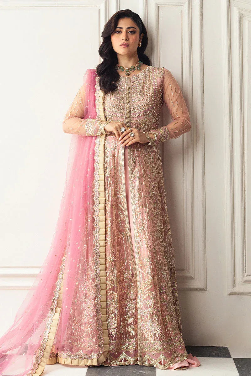 Mushq | Hemline Aura Debut Wedding Formals | AMARANTH - Aqsa Fabrics