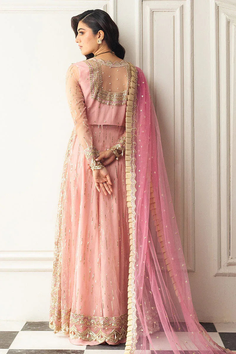Mushq | Hemline Aura Debut Wedding Formals | AMARANTH - Aqsa Fabrics