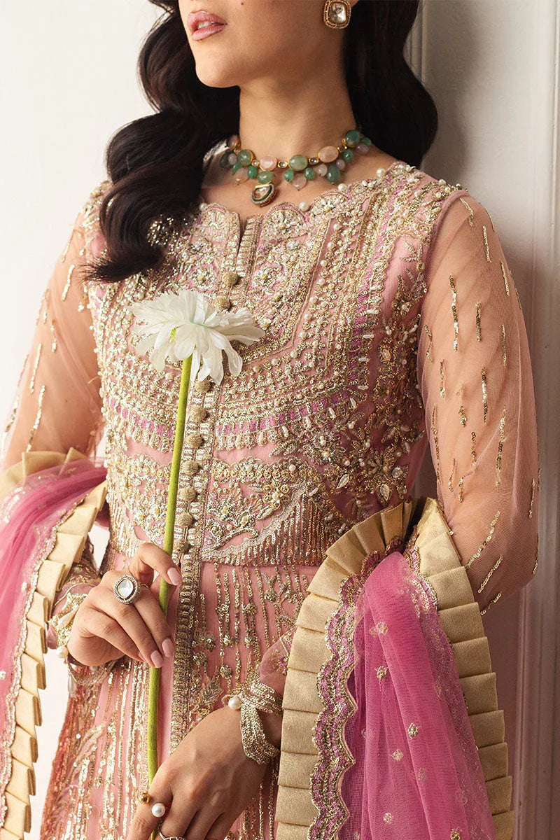Mushq | Hemline Aura Debut Wedding Formals | AMARANTH - Aqsa Fabrics