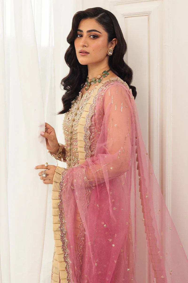 Mushq | Hemline Aura Debut Wedding Formals | AMARANTH - Aqsa Fabrics