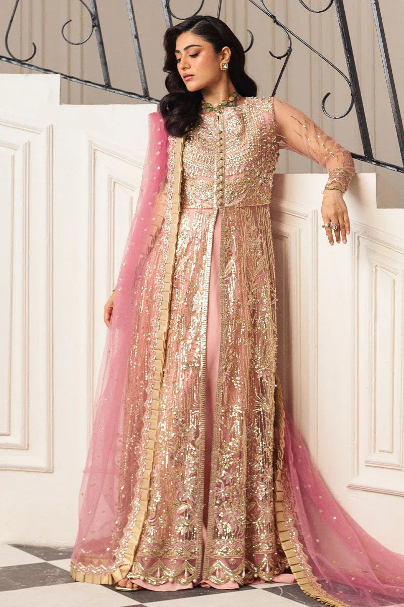 Mushq | Hemline Aura Debut Wedding Formals | AMARANTH - Aqsa Fabrics