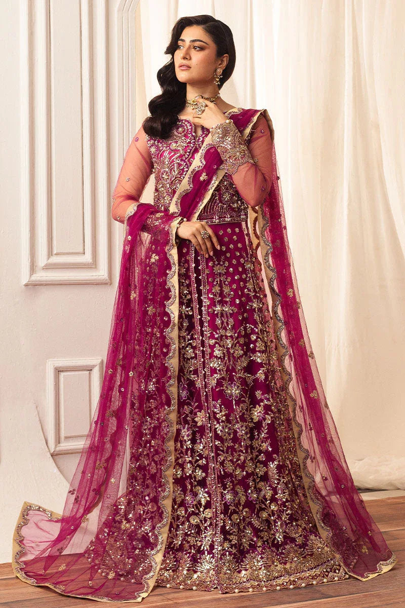 Mushq | Hemline Aura Debut Wedding Formals | FUCHSIA - Aqsa Fabrics