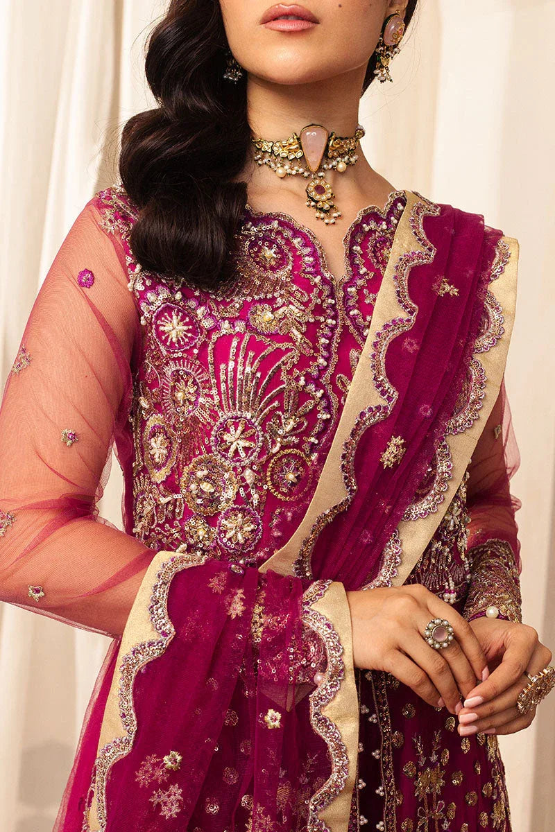 Mushq | Hemline Aura Debut Wedding Formals | FUCHSIA - Aqsa Fabrics