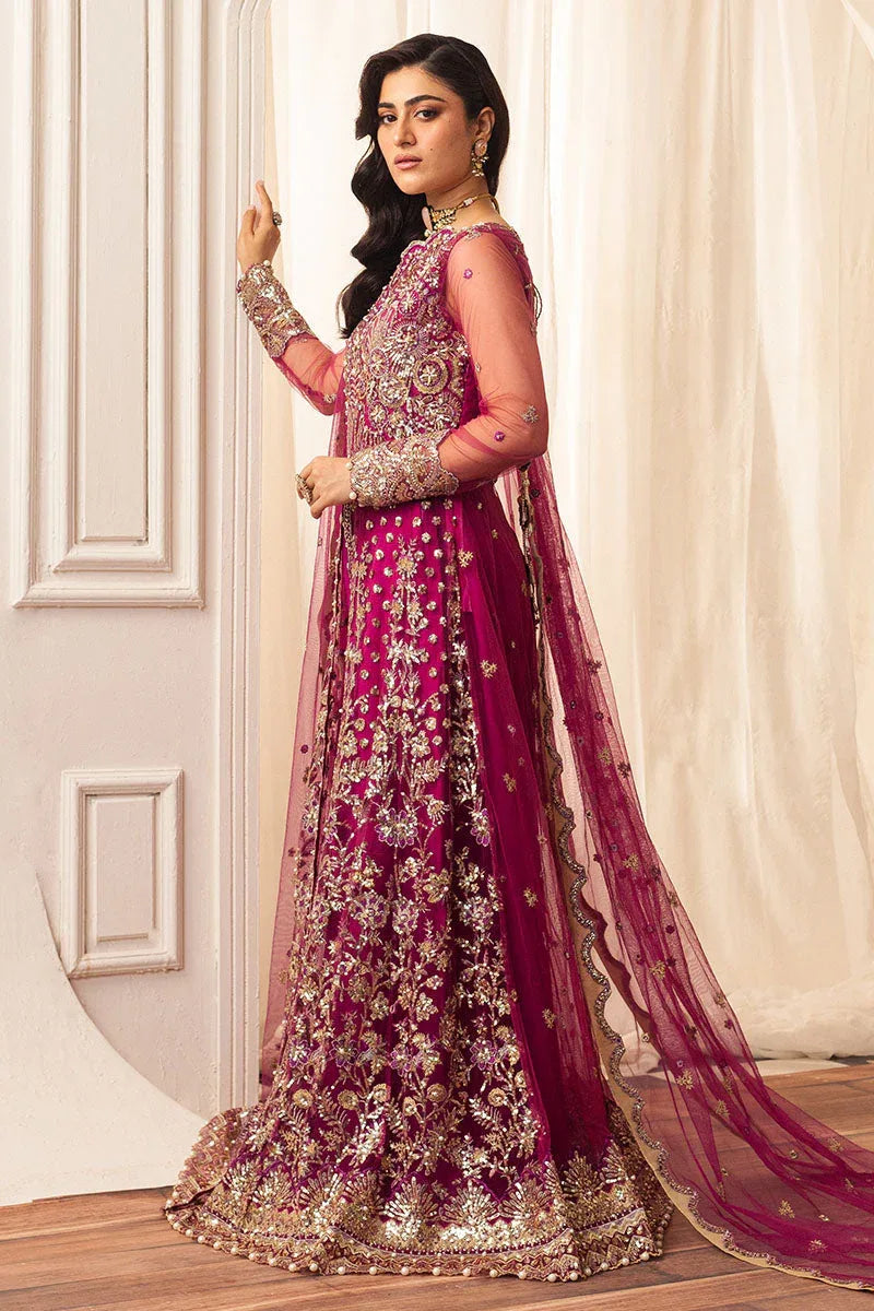 Mushq | Hemline Aura Debut Wedding Formals | FUCHSIA - Aqsa Fabrics