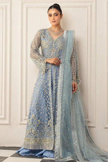 Mushq | Hemline Aura Debut Wedding Formals | PERIWINKLE - Aqsa Fabrics