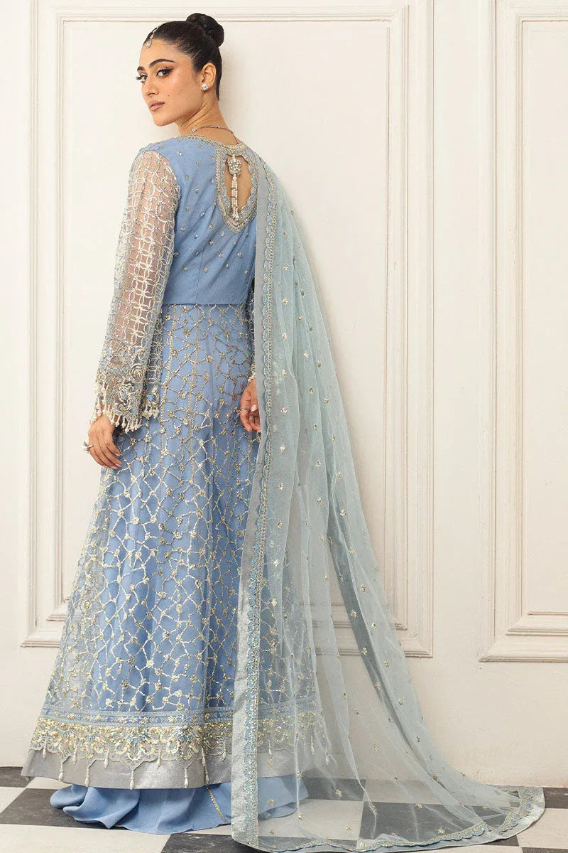 Mushq | Hemline Aura Debut Wedding Formals | PERIWINKLE - Aqsa Fabrics