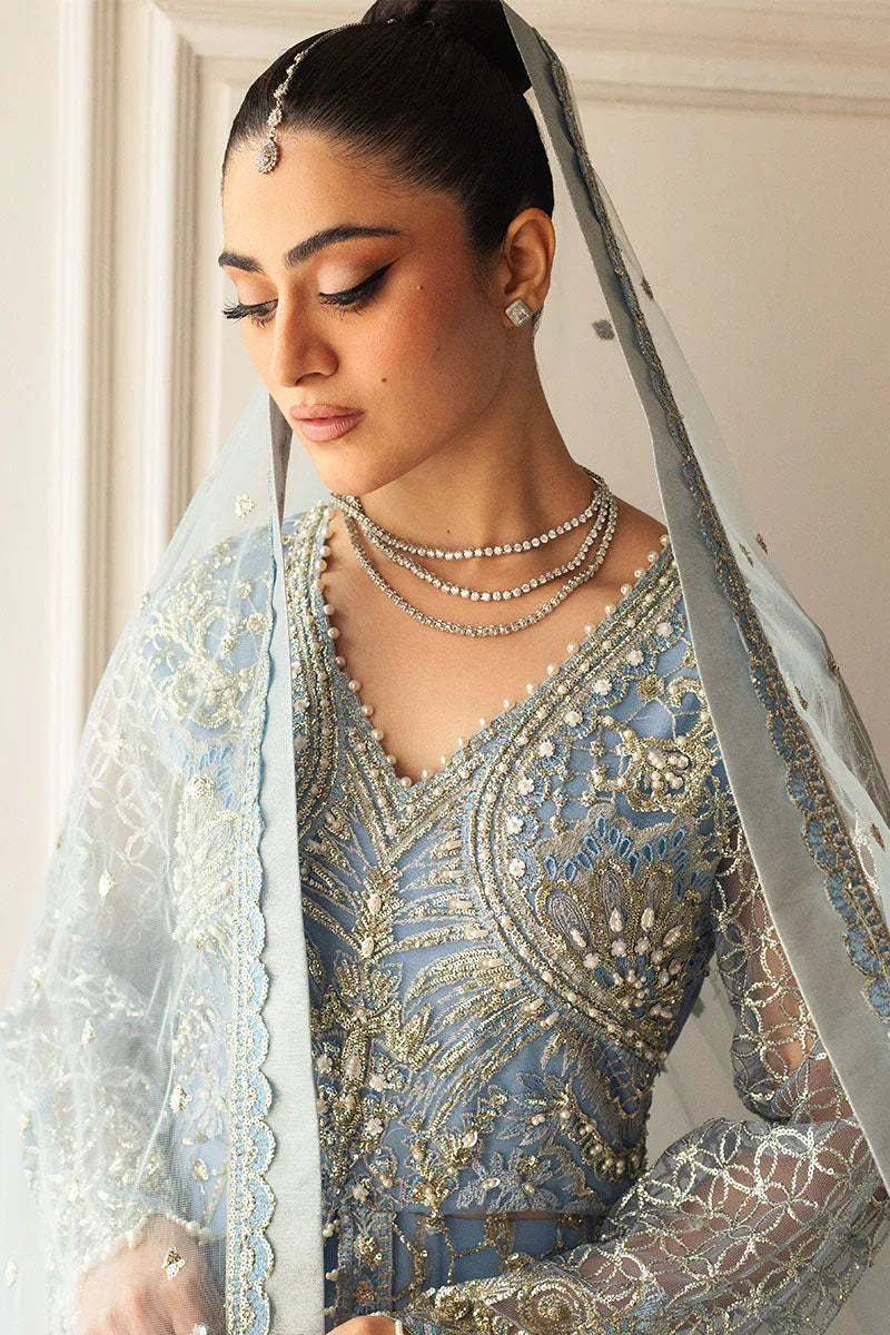 Mushq | Hemline Aura Debut Wedding Formals | PERIWINKLE - Aqsa Fabrics