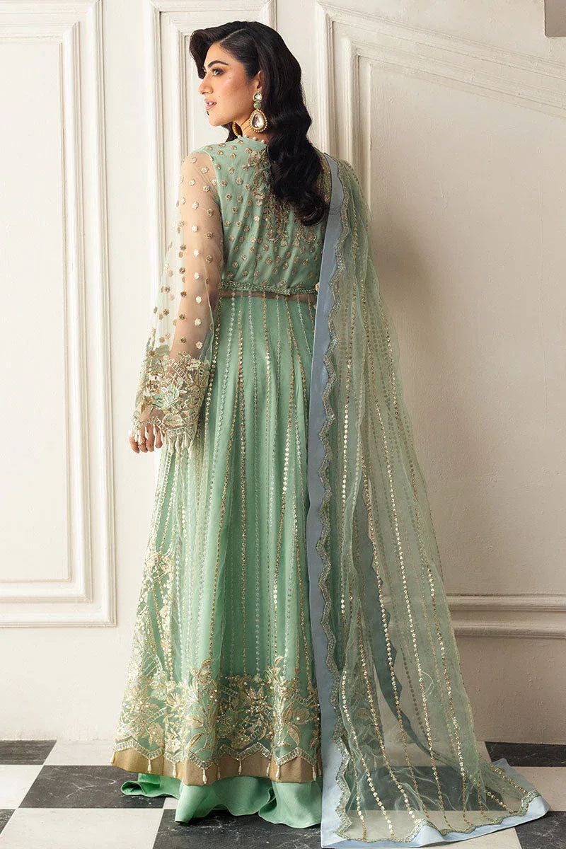 Mushq | Hemline Aura Debut Wedding Formals | PISTACHIO - Aqsa Fabrics