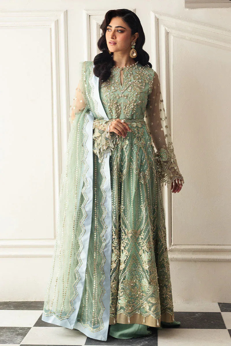 Mushq | Hemline Aura Debut Wedding Formals | PISTACHIO - Aqsa Fabrics